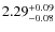 $\rm 2.29^{+0.09}_{-0.08}$