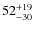 $\rm 52^{+19}_{-30}$