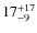 $\rm 17^{+17}_{-9}$