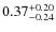 $\rm0.37^{+0.20}_{-0.24}$