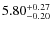 $\rm 5.80^{+0.27}_{-0.20}$