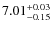 $\rm 7.01^{+0.03}_{-0.15}$