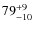 $\rm 79^{+9}_{-10}$