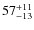 $\rm 57^{+11}_{-13}$