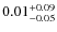 $\rm0.01^{+0.09}_{-0.05}$