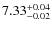 $\rm 7.33^{+0.04}_{-0.02}$