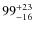$\rm 99^{+23}_{-16}$