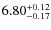 $\rm 6.80^{+0.12}_{-0.17}$