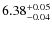 $\rm 6.38^{+0.05}_{-0.04}$