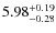 $\rm 5.98^{+0.19}_{-0.28}$