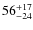 $\rm 56^{+17}_{-24}$