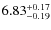 $\rm 6.83^{+0.17}_{-0.19}$