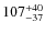 $\rm 107^{+40}_{-37}$