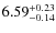 $\rm 6.59^{+0.23}_{-0.14}$