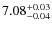 $\rm 7.08^{+0.03}_{-0.04}$