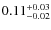 $\rm0.11^{+0.03}_{-0.02}$