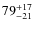 $\rm 79^{+17}_{-21}$