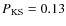 $P_{\rm KS}=0.13$