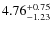$\rm 4.76^{+0.75}_{-1.23}$