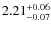 $\rm 2.21^{+0.06}_{-0.07}$