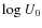 $\log U_0$