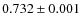 $0.732 \pm0.001$