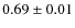 $0.69\pm0.01$