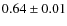 $0.64\pm0.01$