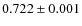 $0.722\pm0.001$