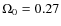 $\Omega_0=0.27$