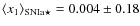 $\langle x_1\rangle_{\rm SNIa\star}=0.004\pm 0.18$