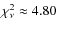 $\chi^2_\nu\approx 4.80$