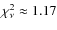 $\chi^2_\nu\approx 1.17$