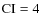 $\rm CI=4$