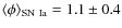 $\langle\phi\rangle_{\rm SN~Ia}=1.1\pm 0.4$
