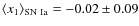 $\langle x_1\rangle_{\rm SN~Ia}=-0.02\pm 0.09$