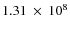 $1.31~\times~10^8$