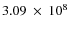 $3.09~\times~10^8$