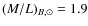$(M/L)_{B,\odot}=1.9$
