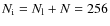 $N_{\rm i}=N_{\rm l}+N=256$