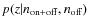 $p(z\vert n_{\rm on+off},n_{\rm off})$