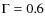 $\Gamma=0.6$