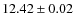 $ 12.42 \pm 0.02$
