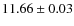 $ 11.66 \pm 0.03$
