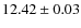 $ 12.42 \pm 0.03$