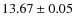 $ 13.67 \pm 0.05$