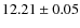 $ 12.21 \pm 0.05$