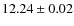 $ 12.24 \pm 0.02$