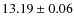 $ 13.19 \pm 0.06$