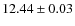 $ 12.44 \pm 0.03$